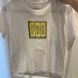 Abercrombie White Butter Graphic Tee